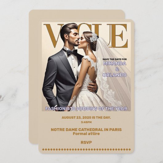 " FAIRE-PART DE MARIAGE " (Devant / Derrière)