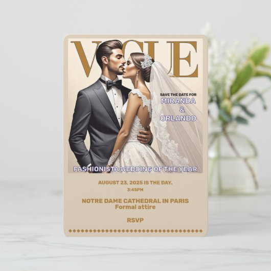 " FAIRE-PART DE MARIAGE " (Debout devant)