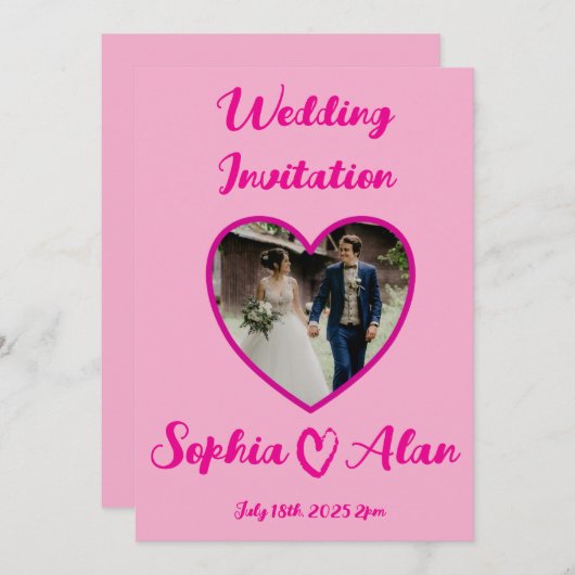 Faire-part de mariage (Devant / Derrière)