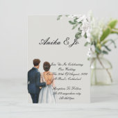 faire-part de mariage (Debout devant)