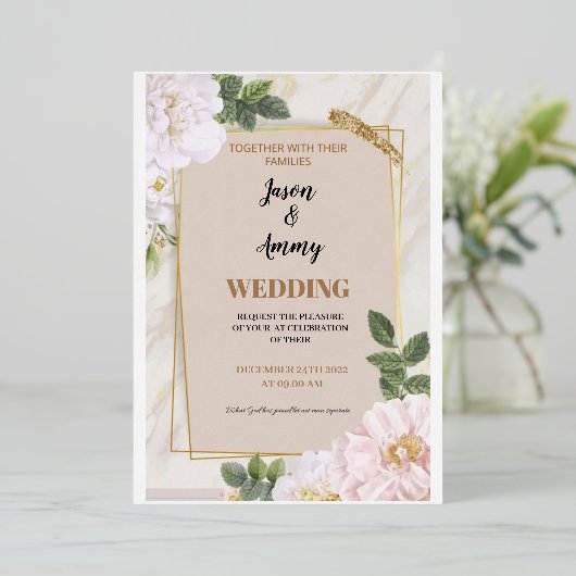 faire-part de mariage (Debout devant)