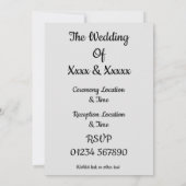 Faire-part de mariage (Dos)