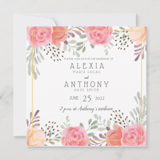 Faire-part de mariage (Devant)