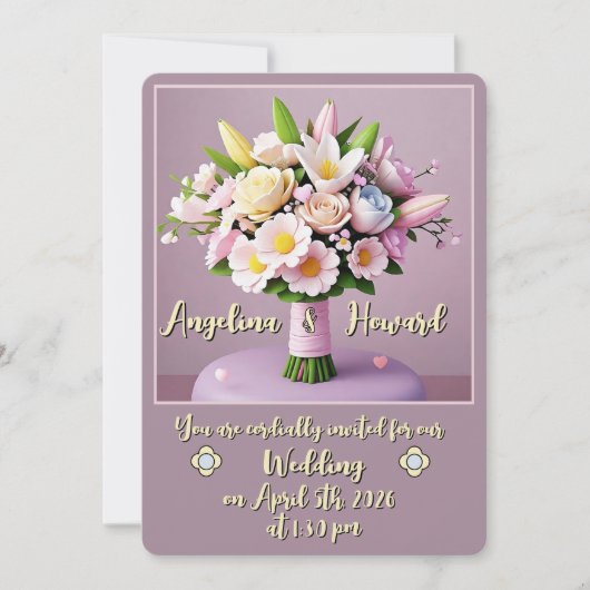 " FAIRE-PART DE MARIAGE " (Devant)