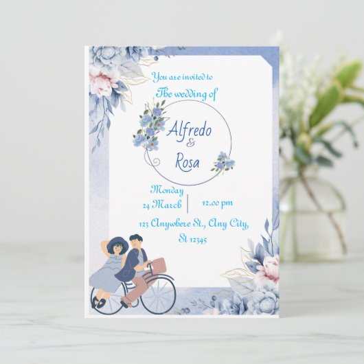 faire-part de mariage (Debout devant)