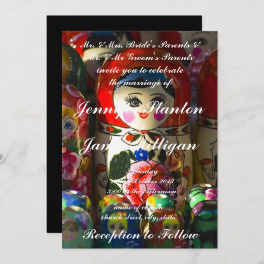 Faire-part de mariage (Devant / Derrière)