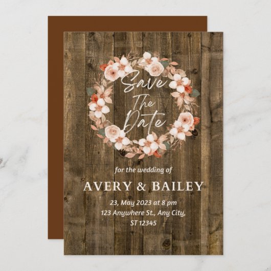 faire-part de mariage (Devant / Derrière)