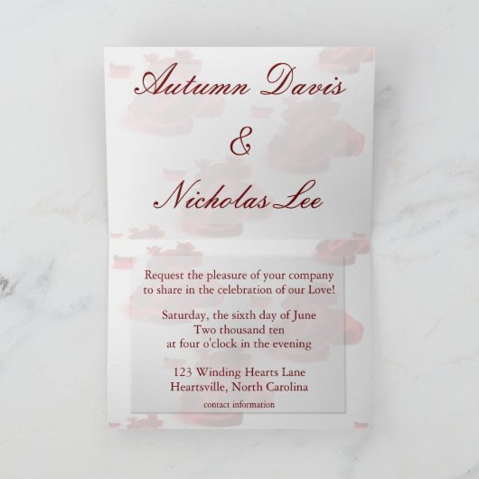 Faire-part de mariage (Intérieur)