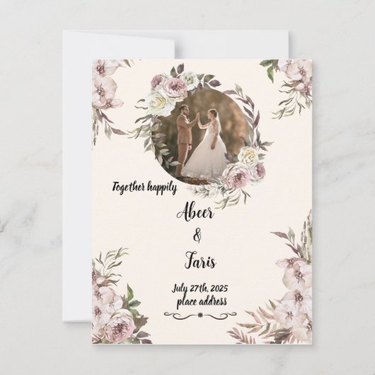 faire-part de mariage (Dos)