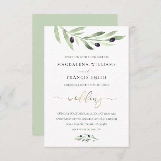 faire-part de mariage (Devant / Derrière)