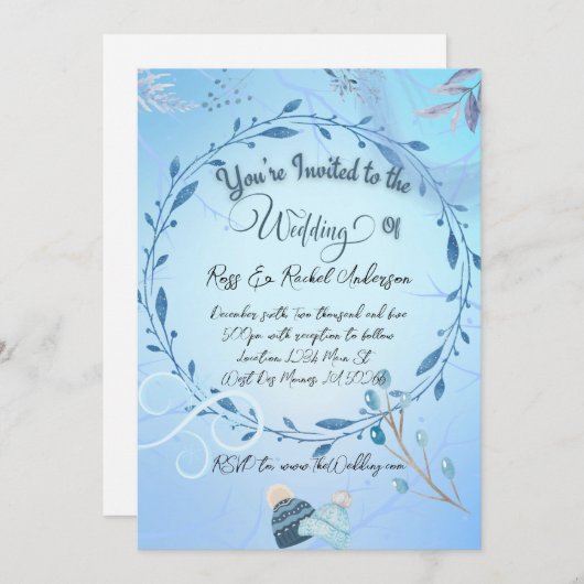 Faire-part de mariage (Devant / Derrière)