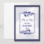 Faire-part de mariage (Devant / Derrière)