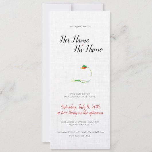 Faire-part de mariage (Dos)