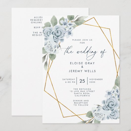 Faire-part de mariage (Devant / Derrière)