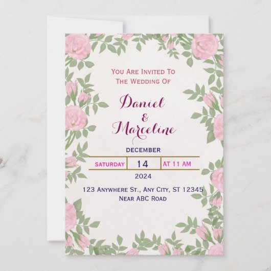 Faire-part de mariage (Devant)