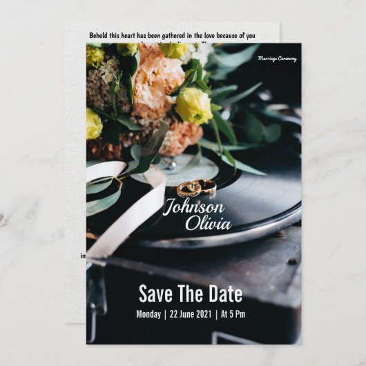 faire-part de mariage (Devant / Derrière)