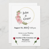 Faire-part de mariage (Devant / Derrière)