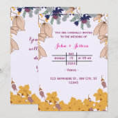 Faire-part de mariage (Devant / Derrière)