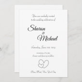 Faire-part de mariage (Devant / Derrière)