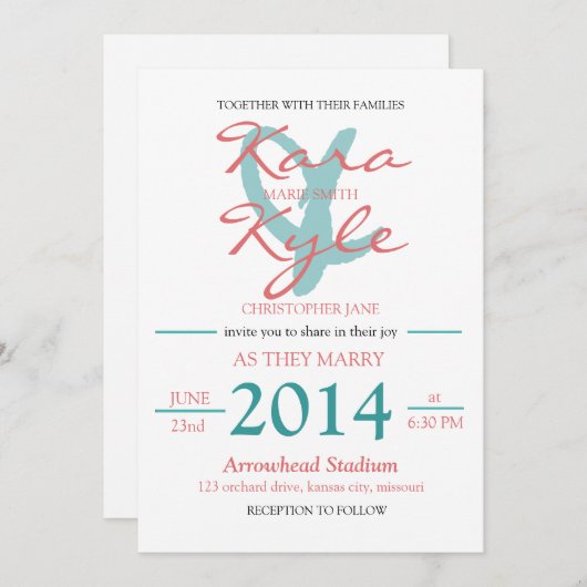 Faire-part de mariage (Devant / Derrière)