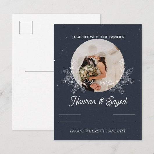 Faire-part de mariage (Devant / Derrière)