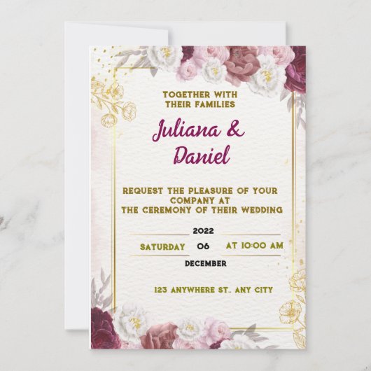Faire-part de mariage (Devant)