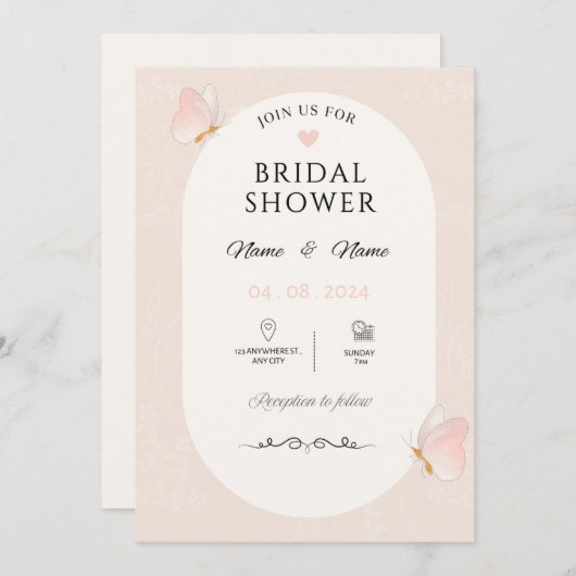 Faire-part de mariage (Devant / Derrière)