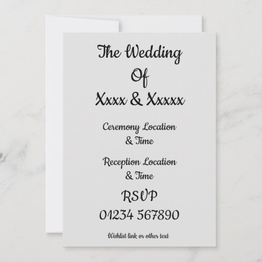 Faire-part de mariage (Dos)