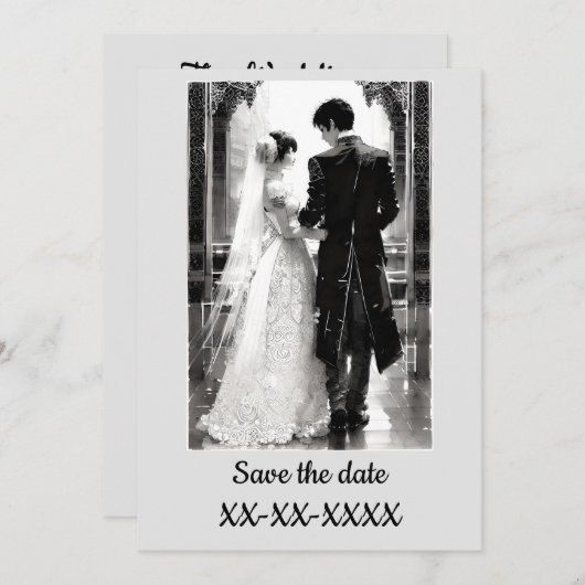 Faire-part de mariage (Devant / Derrière)