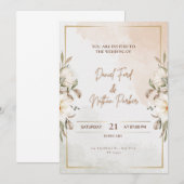 Faire-part de mariage (Devant / Derrière)