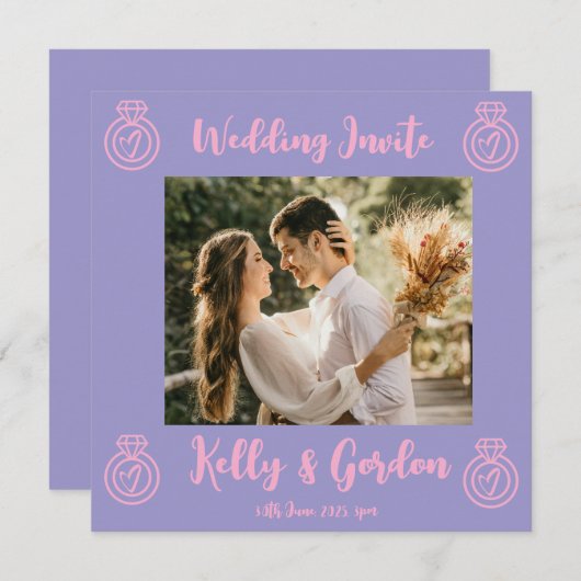 Faire-part de mariage (Devant / Derrière)