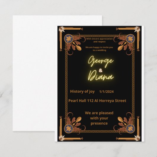 faire-part de mariage (Devant / Derrière)