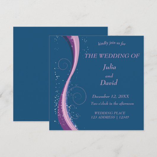 Faire-part de mariage (Devant / Derrière)