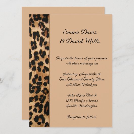 Faire-part de mariage (Devant / Derrière)