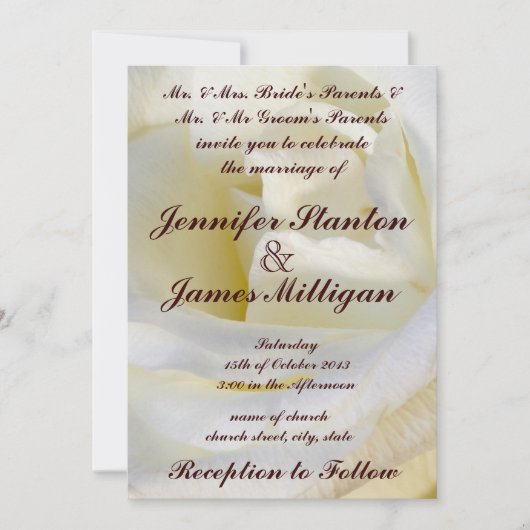 Faire-part de mariage (Devant)