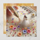 Faire-part de mariage (Devant / Derrière)