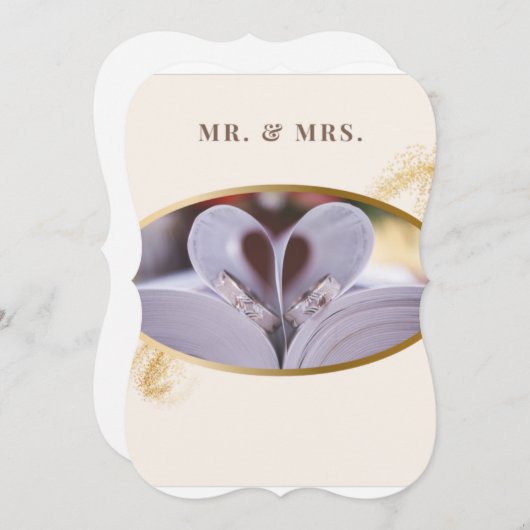 Faire-part de mariage (Devant / Derrière)