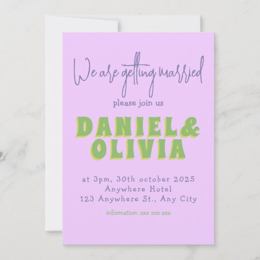 Faire-part de mariage (Devant)