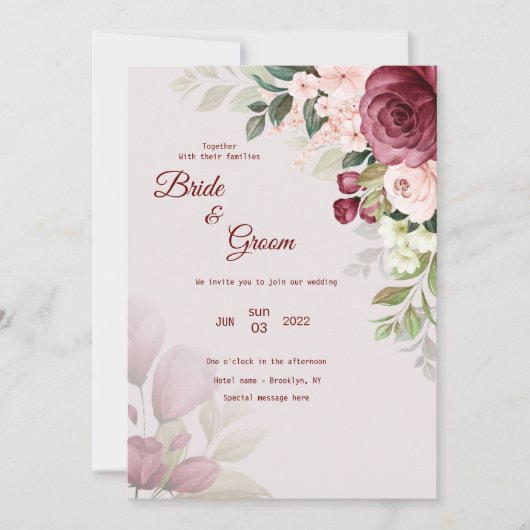 faire-part de mariage (Devant)