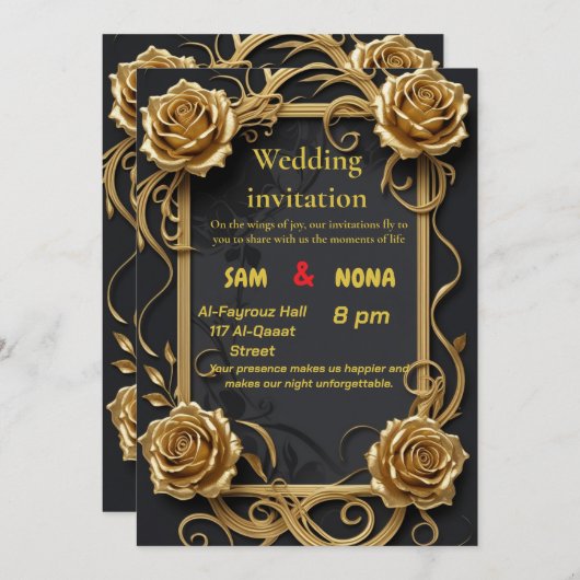 faire-part de mariage (Devant / Derrière)