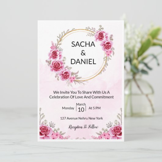 faire-part de mariage (Debout devant)