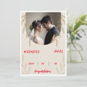 faire-part de mariage (Debout devant)