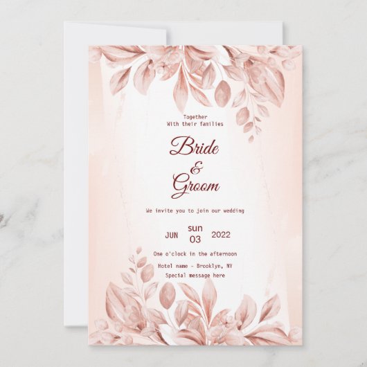 faire-part de mariage (Devant)