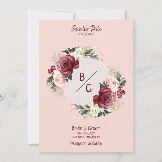 faire-part de mariage (Dos)