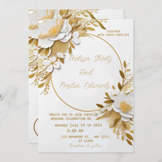 faire-part de mariage (Devant / Derrière)