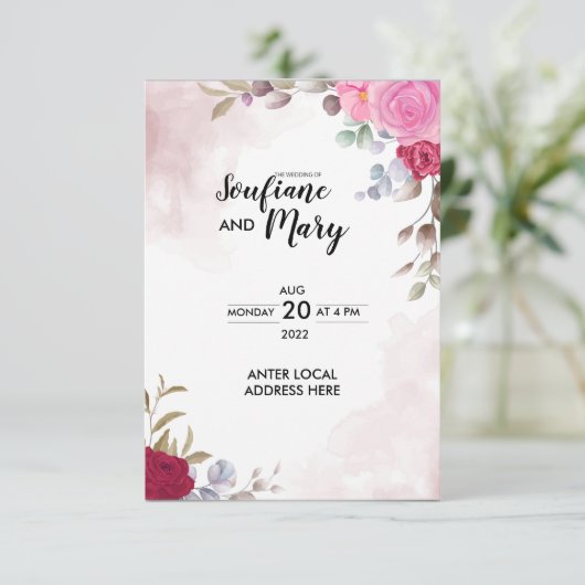 faire-part de mariage (Debout devant)