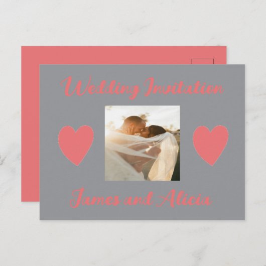 Faire-part de mariage (Devant / Derrière)