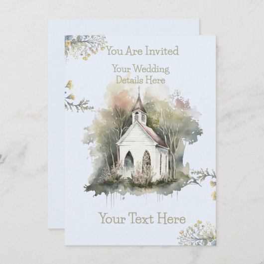 Faire-part de mariage (Devant / Derrière)