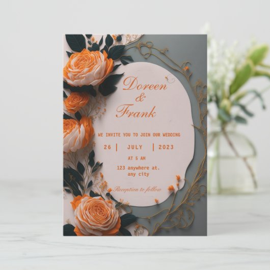 faire-part de mariage (Debout devant)