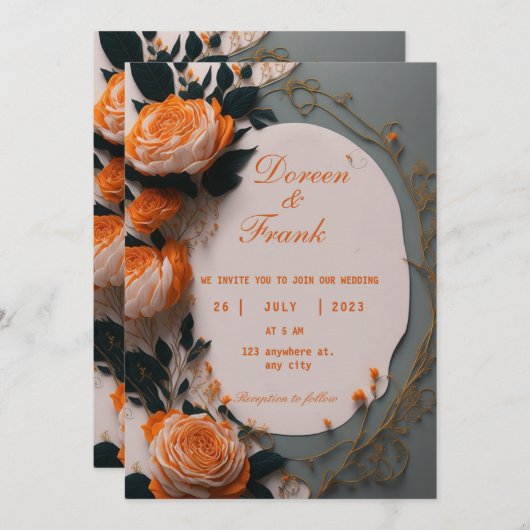 faire-part de mariage (Devant / Derrière)